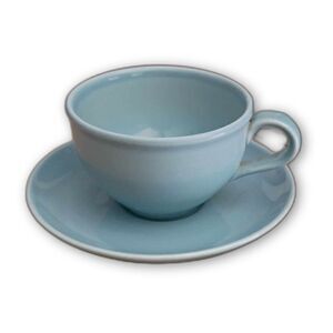Russel Wright Iroquois Casual China Ice Blue Tea Cup and Saucer Vintage MCM